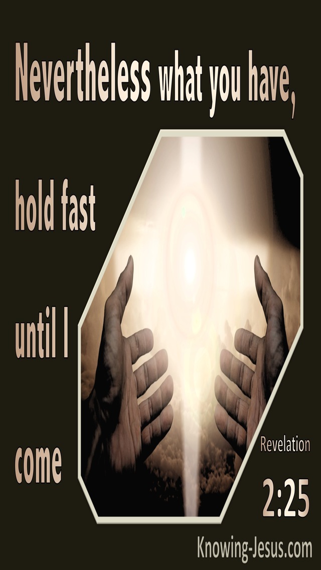 Revelation 2:25 Hold Fast Until I Come (brown)
